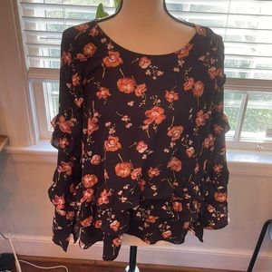 Nordstrom’s BP Floral Ruffled Blouse